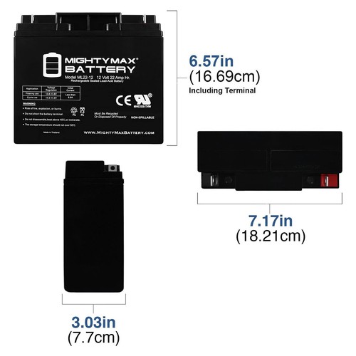 Mighty max 12v - 22ah, sla